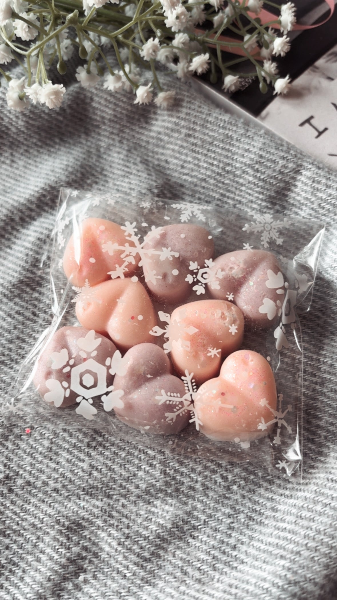 Pink Fizz & Pomelo Wax Hearts