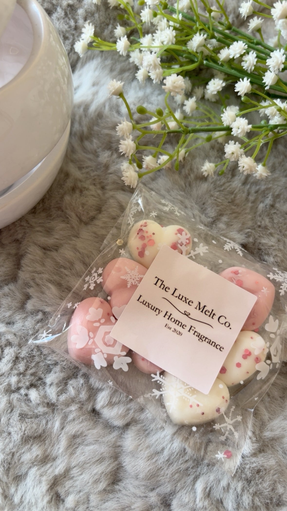 Peony & Blush Suede Hearts