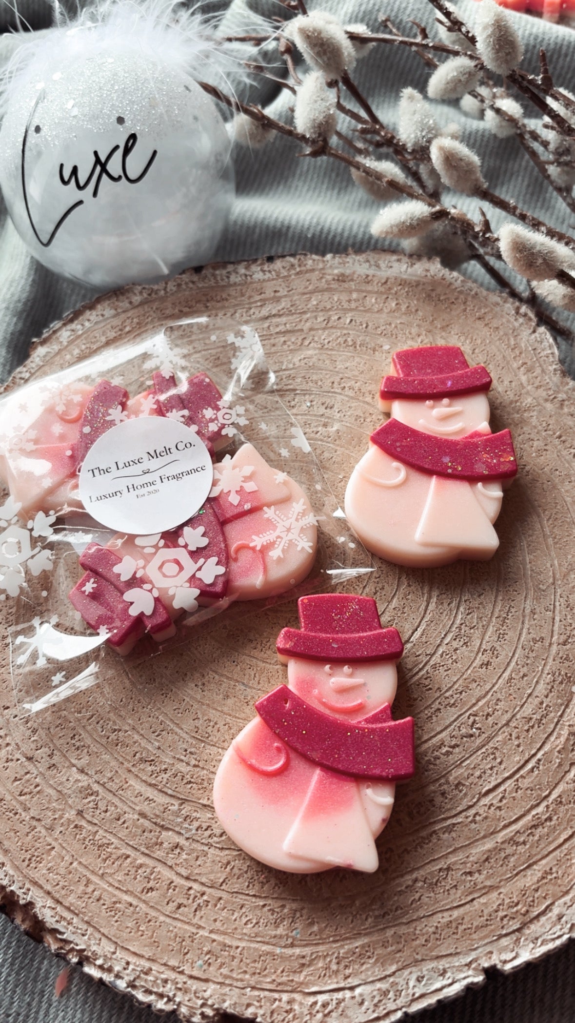 Winter Berries Wax Melt Snowmen