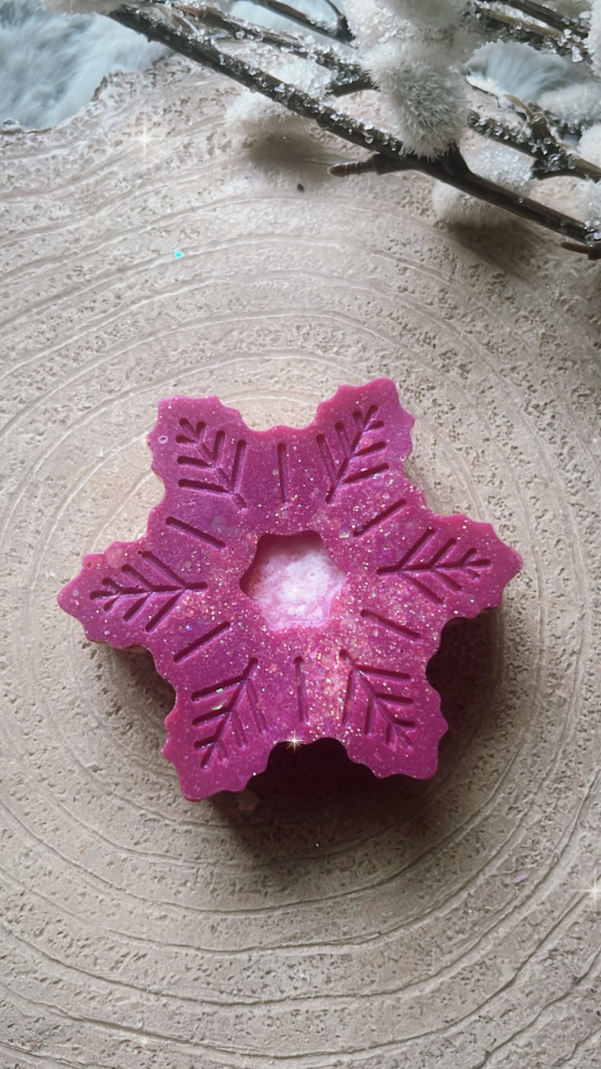 Winter Berries Wax Melt Snowflake