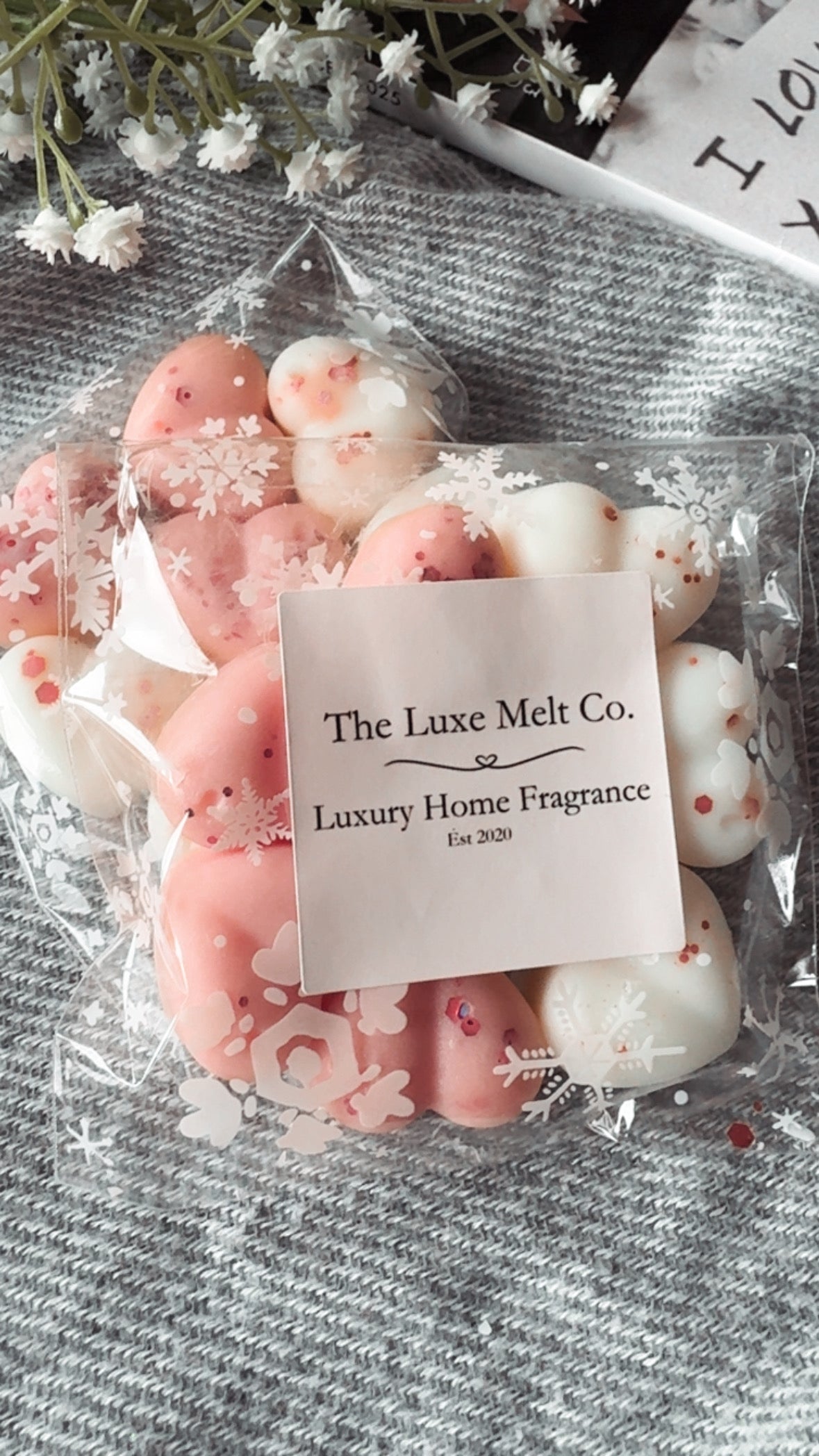 Peony & Blush Suede Wax Hearts