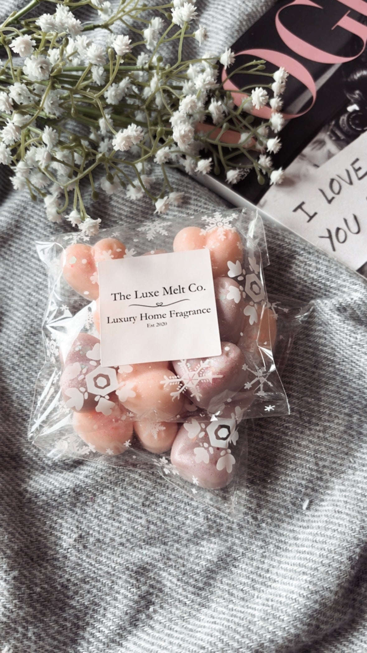 Pink Fizz & Pomelo Wax Hearts