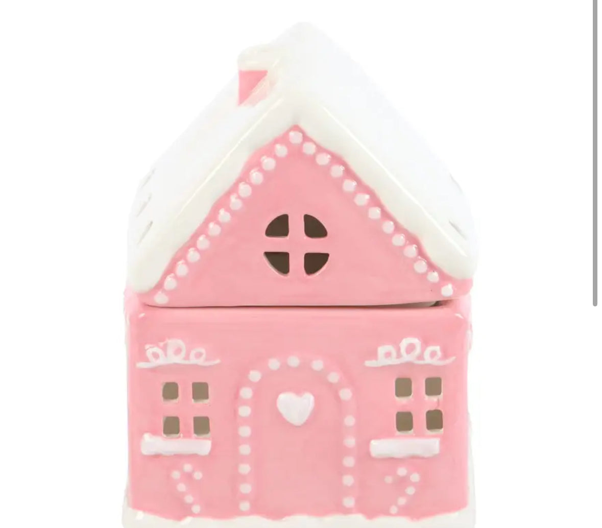 Gingerbread House Wax Burner ( Pink )