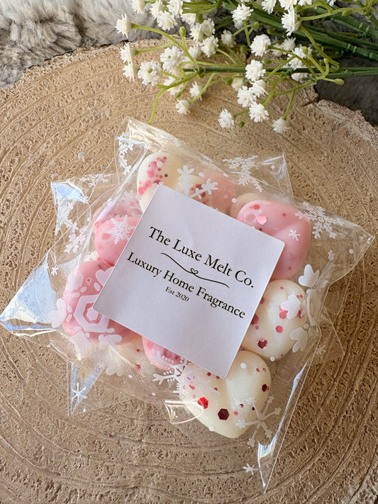 Peony & Blush Suede Wax Hearts