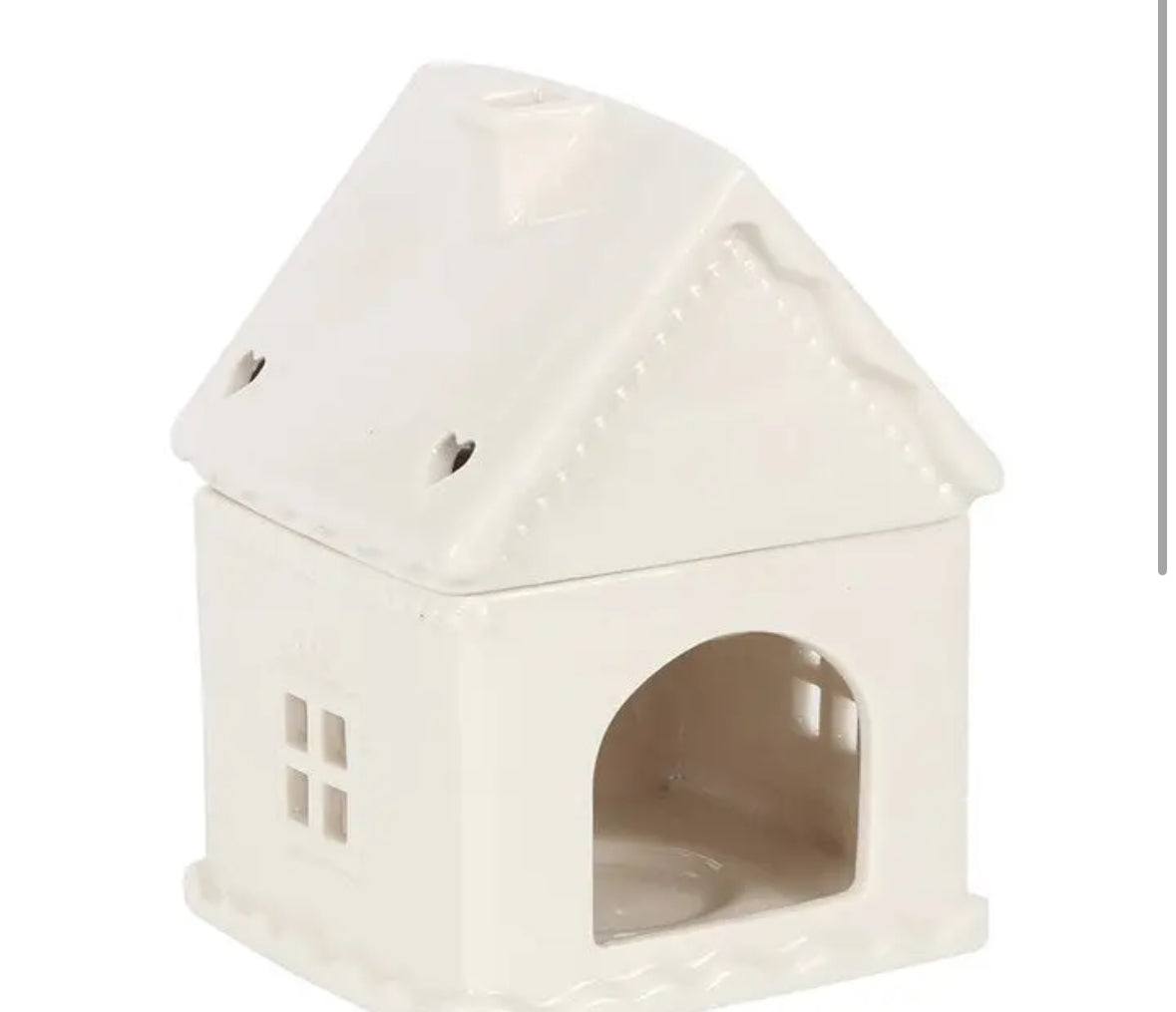 Gingerbread House Wax Burner ( White )