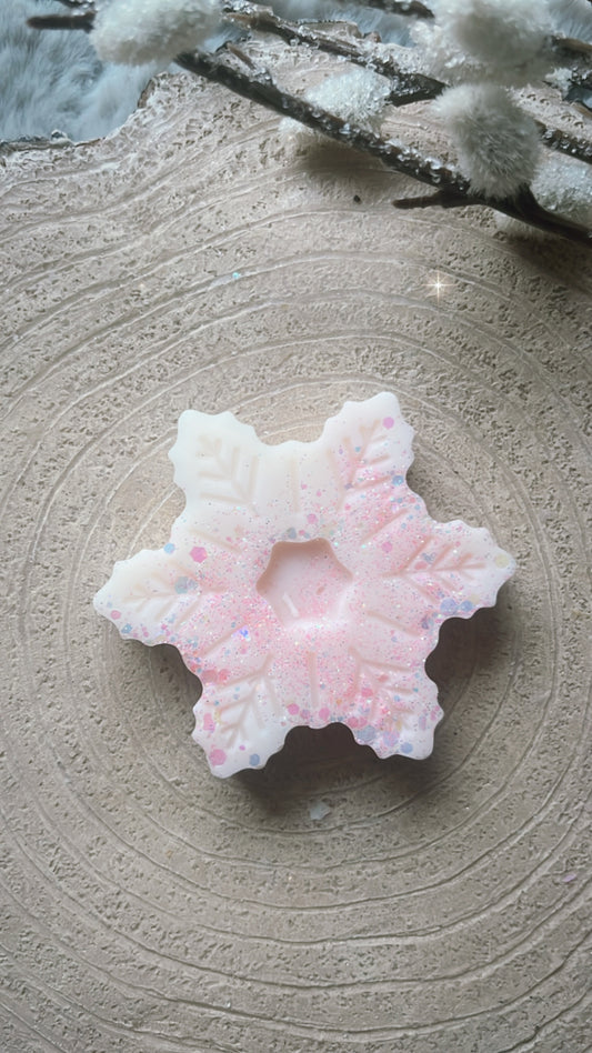 Winter Blossoms & Vanilla Cream Wax Melt Snowflake