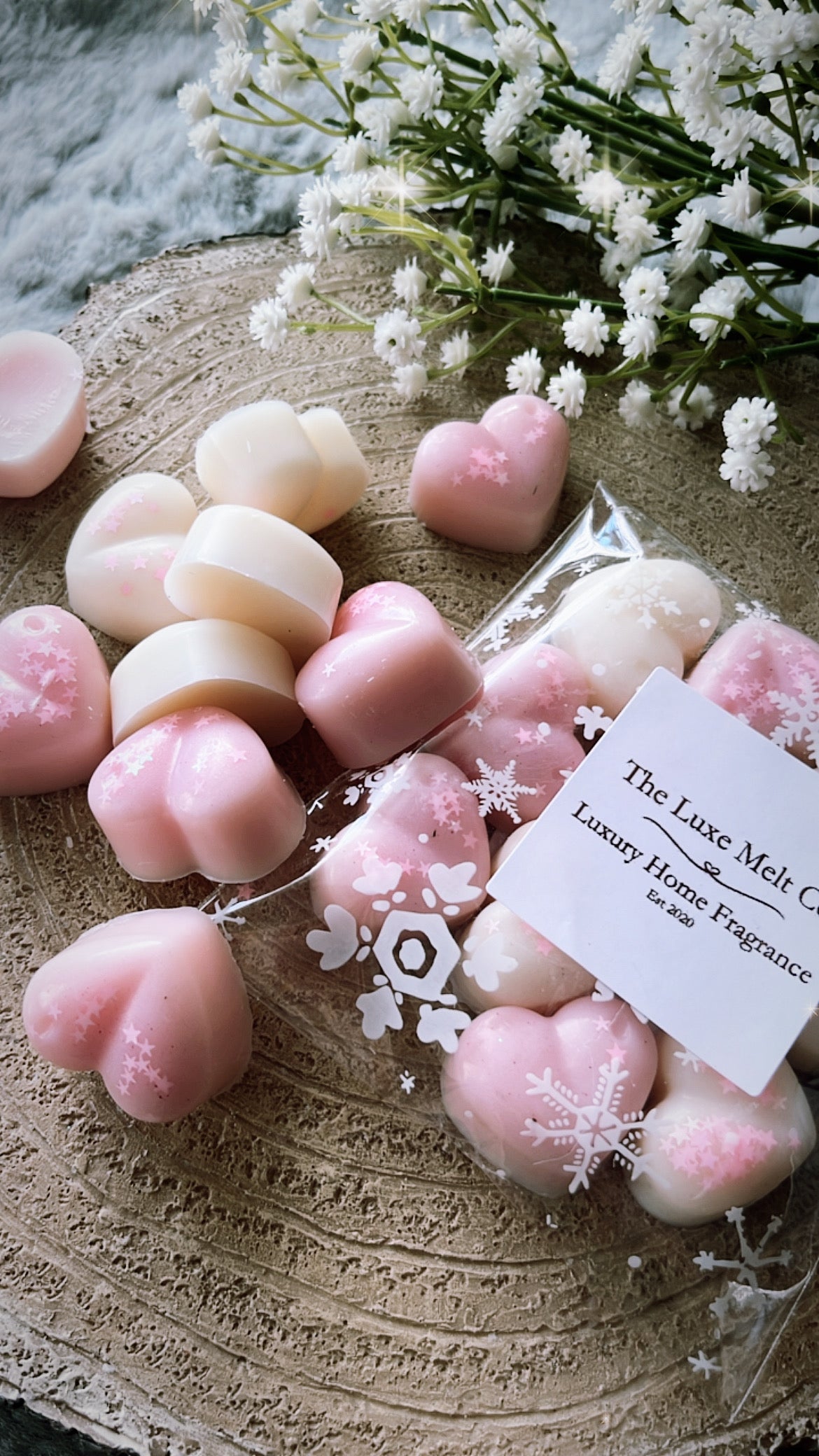 Rose & Blackcurrant Wax Melt Hearts