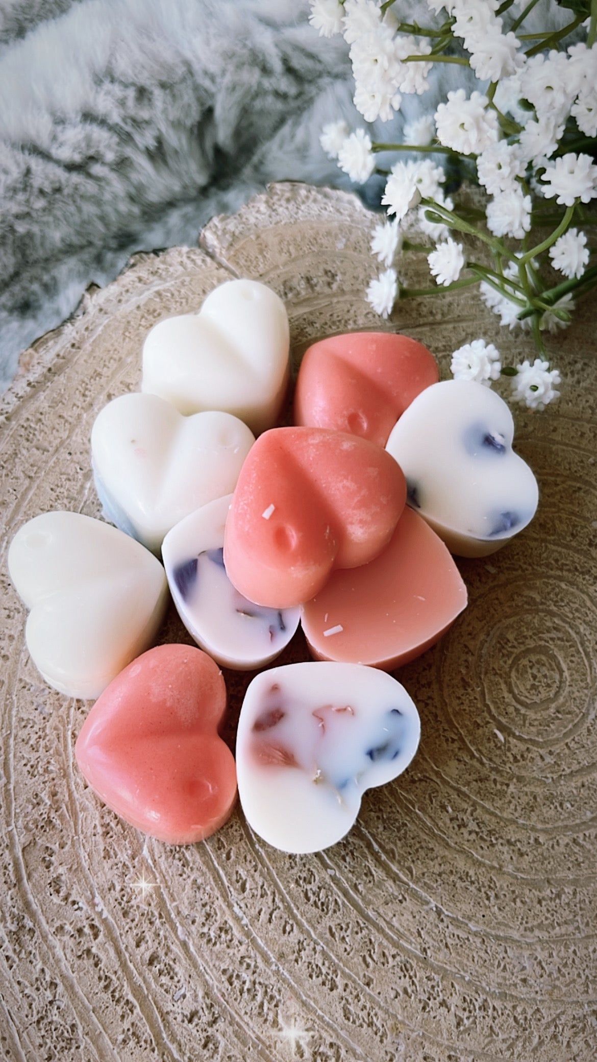 Strawberry & Lily Wax Melt Hearts