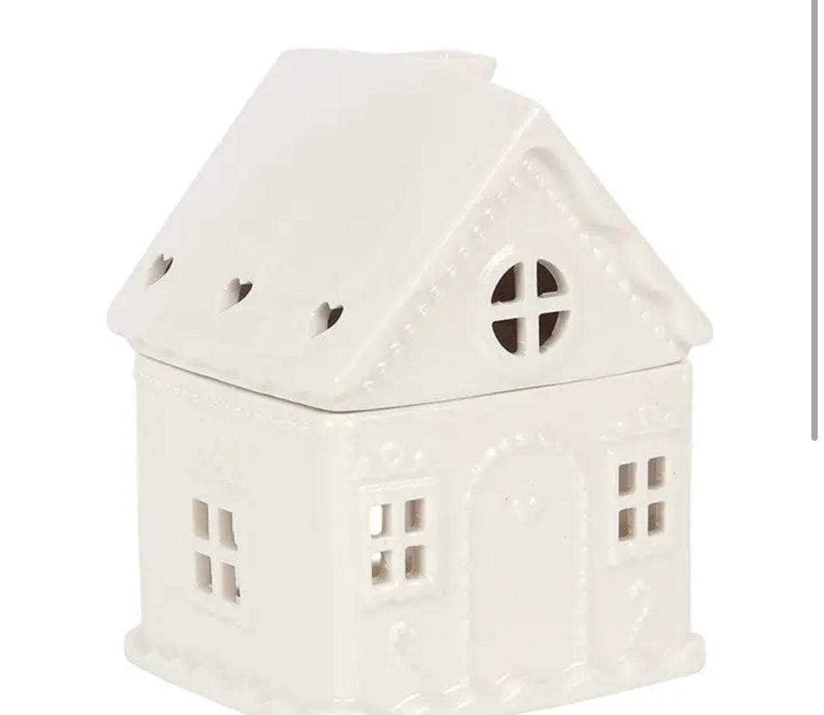 Gingerbread House Wax Burner ( White )