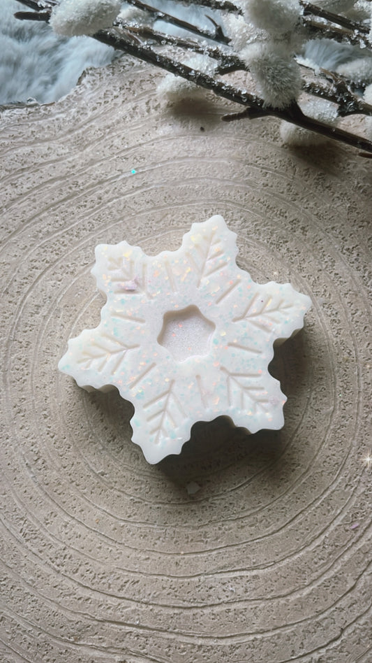 White Winter Wax Melt Snowflake