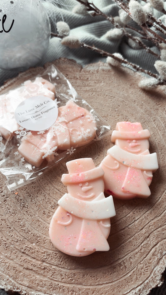 Winter Rose & Pink Pepper Wax Melt Snowmen