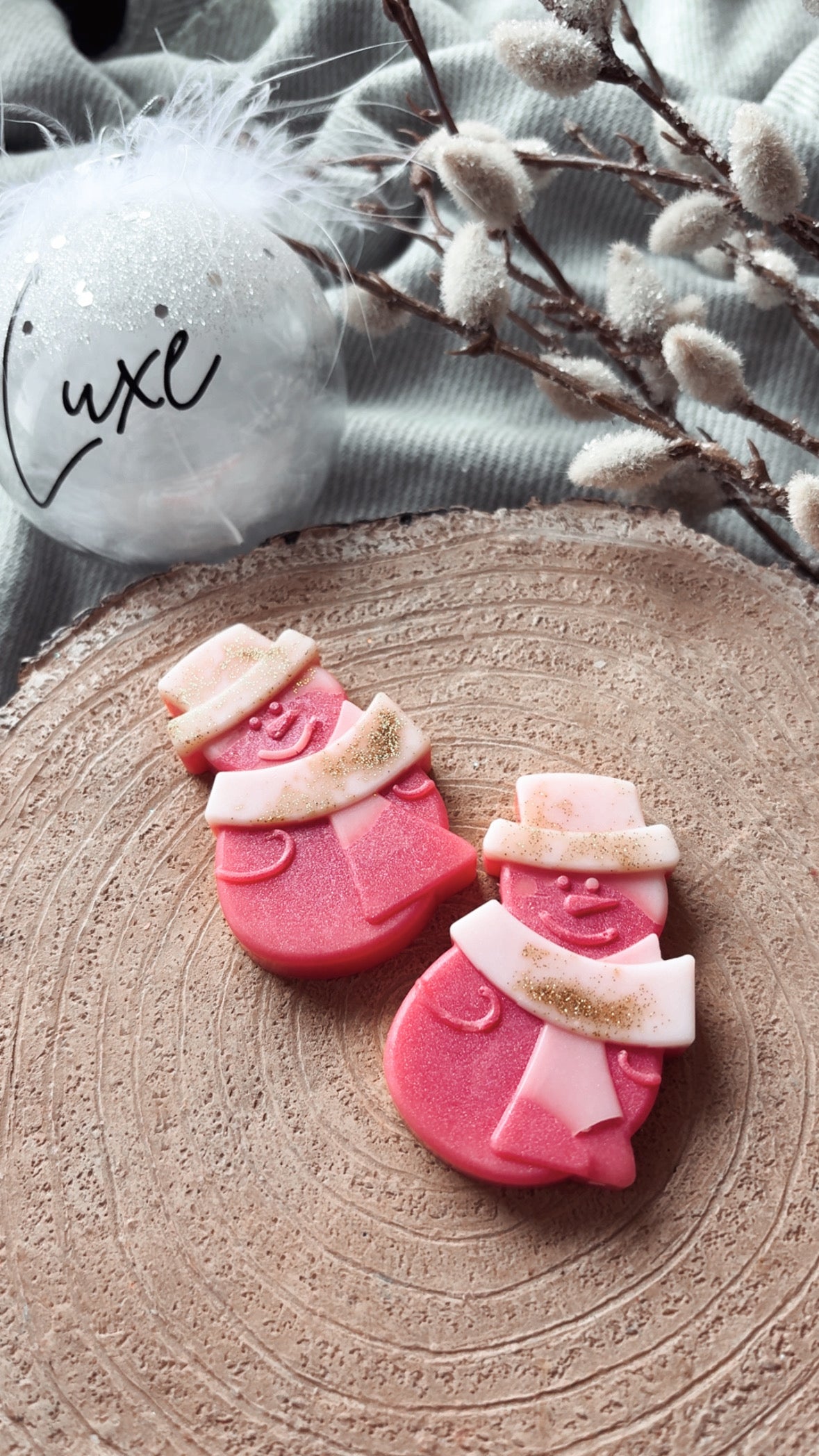 Winter Cherry & Ginger Frosting Wax Melt Snowmen